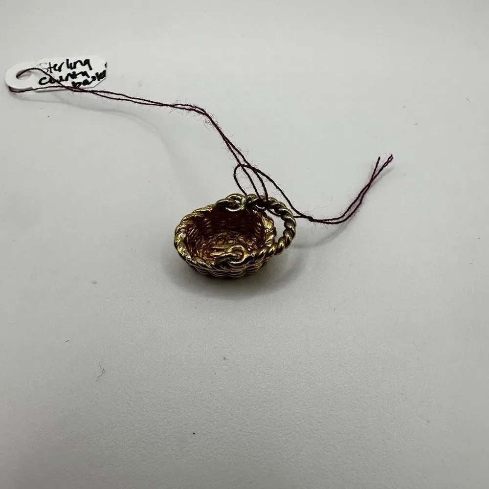 Brown county #7 swinging gold over‎ sterling silver charm!